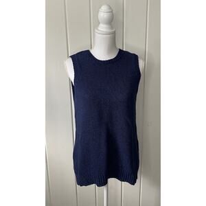 J McLaughlin Womens Alto Sweater Tank Size M Navy Blue Sleeveless